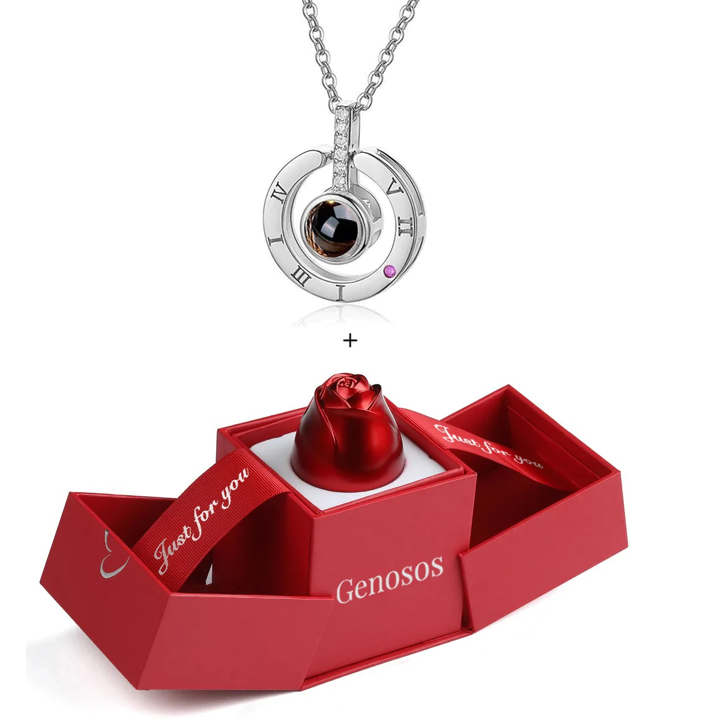 COLLAR TE AMO CAJA DE ROSA-NAGADA
